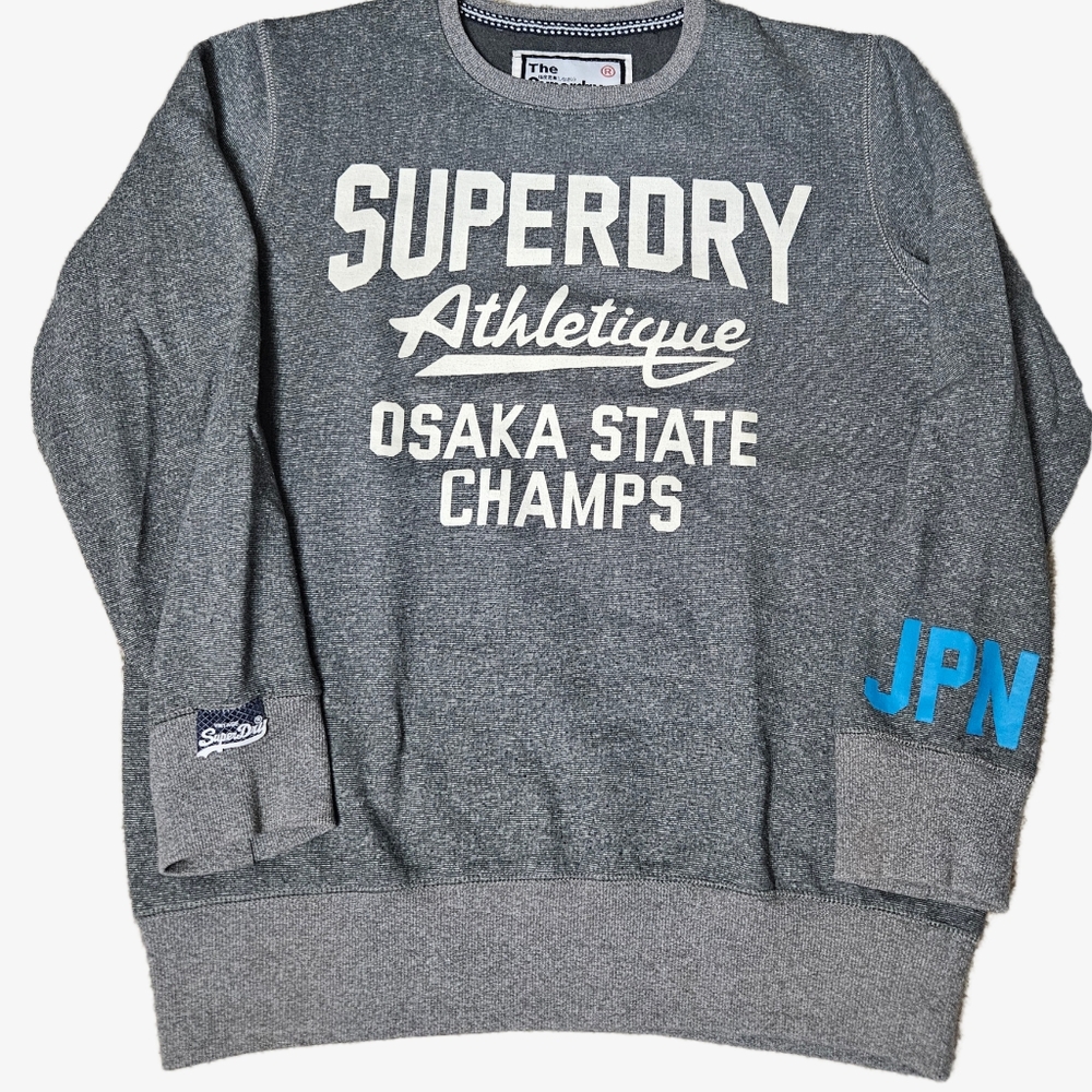 Superdry Athletic Osaka State Champs Sweatshirt in Classic Gray Size L